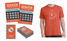 scratch swag: tshirt, brochures, etc