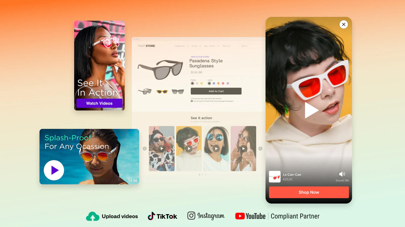 examples of video marketing centered around a single product - sunglasses