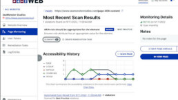 screenshot of accessibility monitoring
