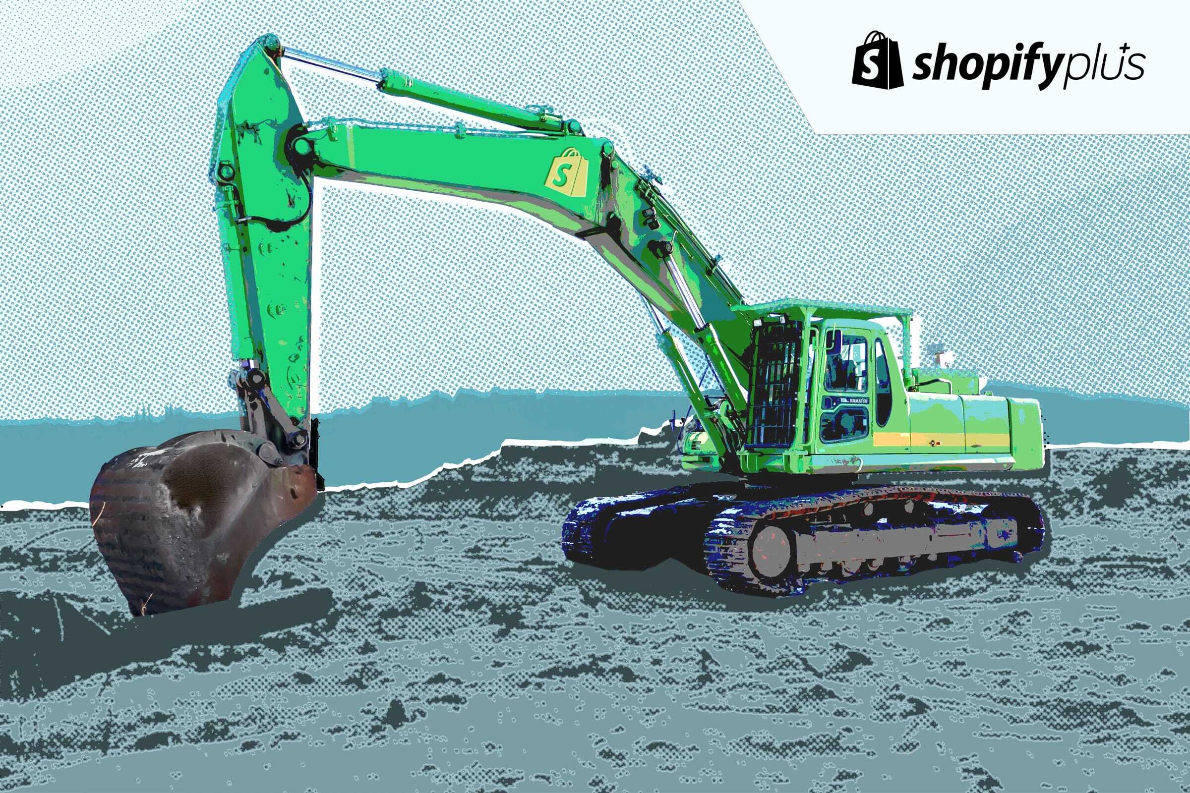 a green excavator digging into the ground